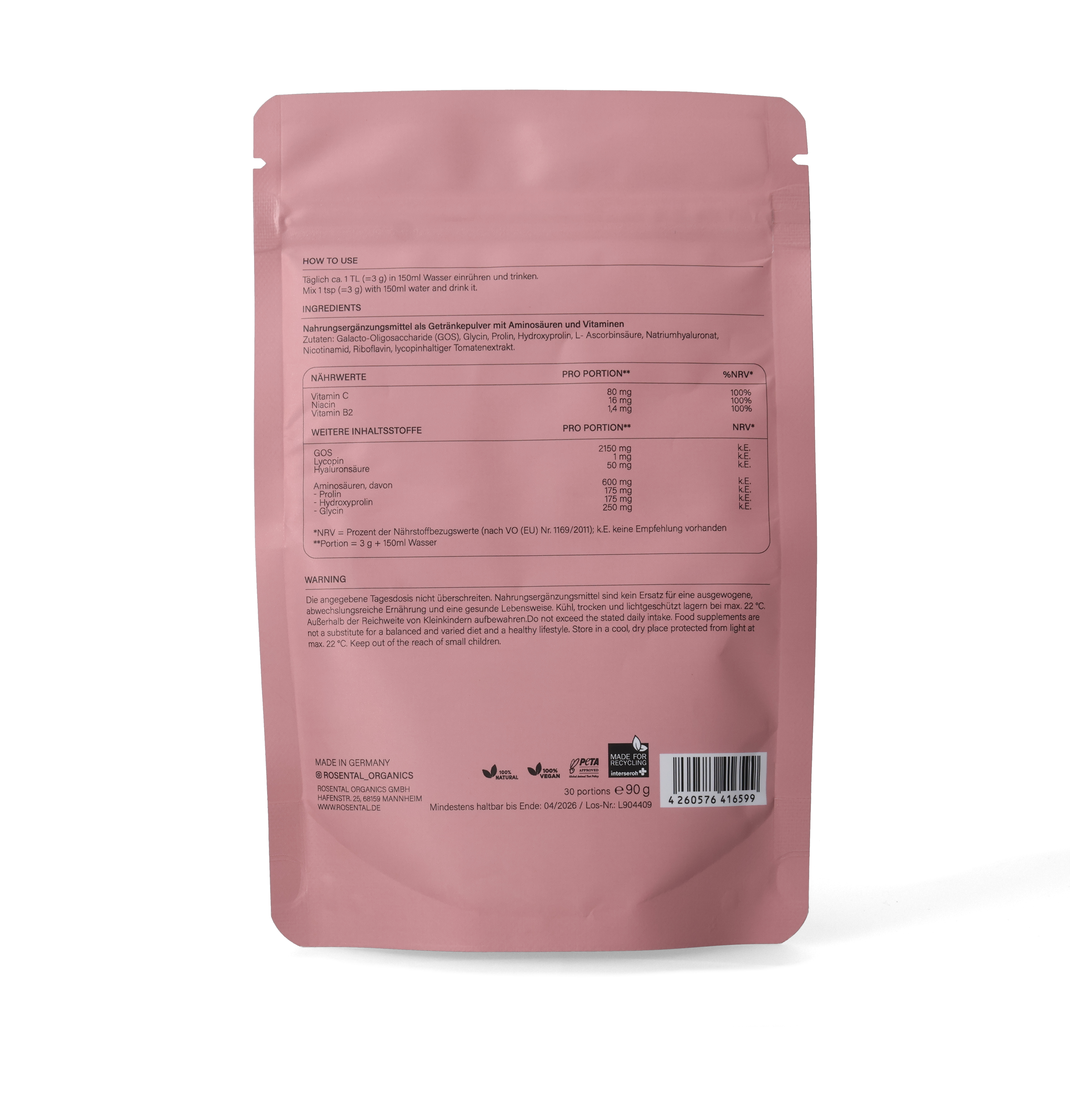 Skin Essentials | With hyaluronic acid, niacin and vitamin C