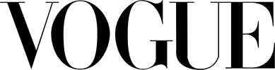 Das Logo von Vogue in schwarzer Schrift auf weißem Hintergrund.